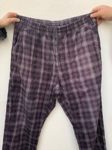CARHARTT Jogger Flannel Size L Purple Cotton Made In Cambodia #P3 - Picture 3 of 9
