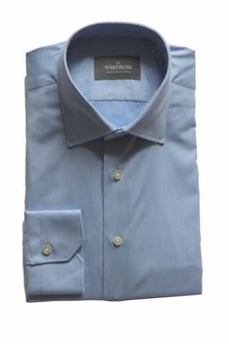 Blue Shirt The Twill Dress Point Wardrobe Thomas Fine Cotton Mason Collar BqPtF7UP