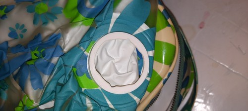 Samson Dominion Hair Dryer 1970s Green Crazy Daisy Pattern - Picture 4 of 14