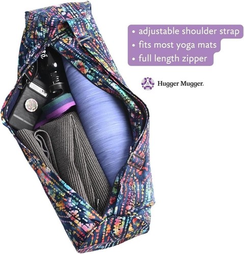 Hugger Mugger Batik Yoga Mat Bag - beautiful pattern, durable One Size, Blue - Picture 3 of 3