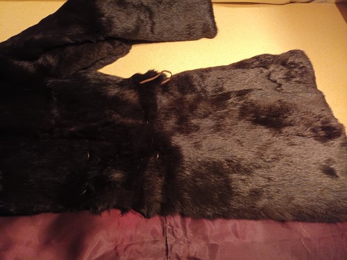 Vintage Fur Coat Black Fur Coat UK Size 10 Vintage Clothing - Picture 8 of 24