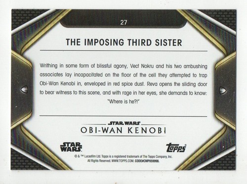 2023 Topps Star Wars Obi-Wan Kenobi Cards Choose Your Base/Parallel Card/s - Picture 39 of 159