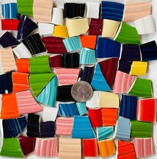 Broken China Mosaic Tile Arts and Craft Supplies - Multi-colored Fiesta E962