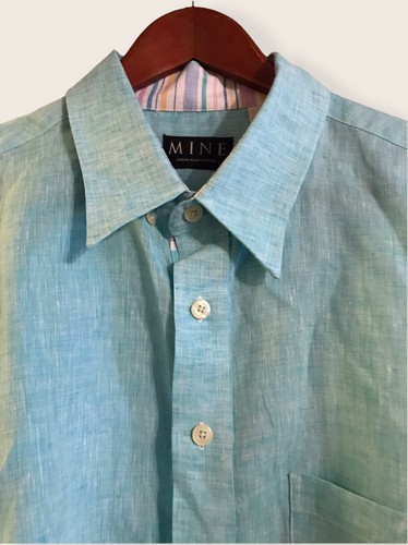 linen turquoise shirt