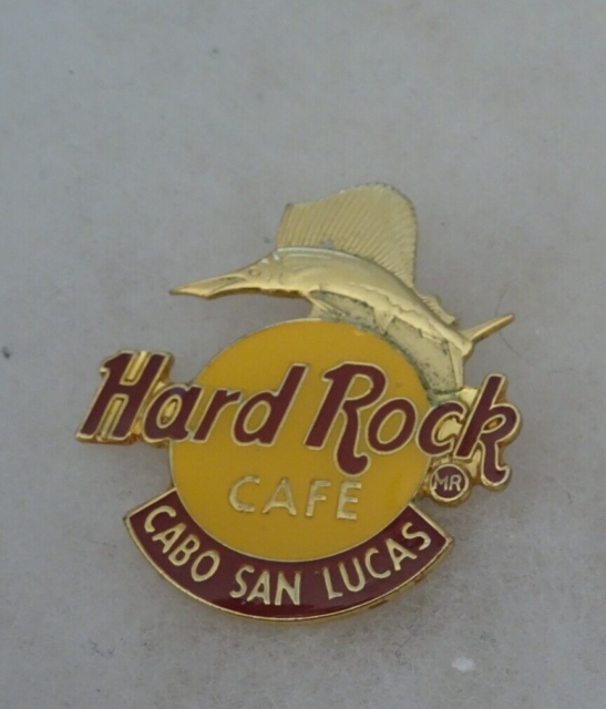 Hard Rock Cafe Pin Cabo San Lucas Classic Logo Golden Marlin Swordfish Hard Rock Cafe Pin Cabo San Lucas Classic Logo Golden Marlin Swordfish