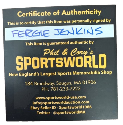 Fergie Jenkins Autographed American League Baseball W/ HOF 7/21/91 Insc - Picture 3 of 3