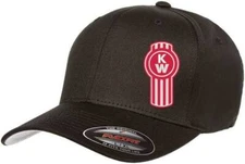 Kenworth KW hat cap fitted flexfit curved bill Truck Rig Diesel