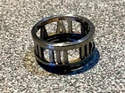 Vintage Roman Numeral Band Sterling Silver Ring sz 7