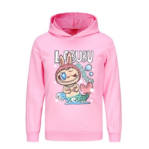 LABUBUGirls' Hoodie Set Pure Cotton Hoodie Pants Set Suitable for 5-13 Years Old - Picture 26 of 36