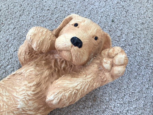 Golden Retriever Puppy Garden Statue Sculpture Figurine Indoor Outdoor RARE 17” - Picture 7 of 10