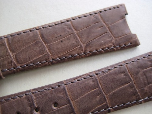 GENUINE TUDOR MEN'S WATCH BAND STRAP GRAY GREY LEATHER 20 x 17 mm NEW - Picture 4 of 12