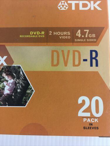 TDK DVD-R Recordable DVD 2hrs 4.7GB 8X Compatible 20 Pack Factory Sealed - Picture 4 of 7