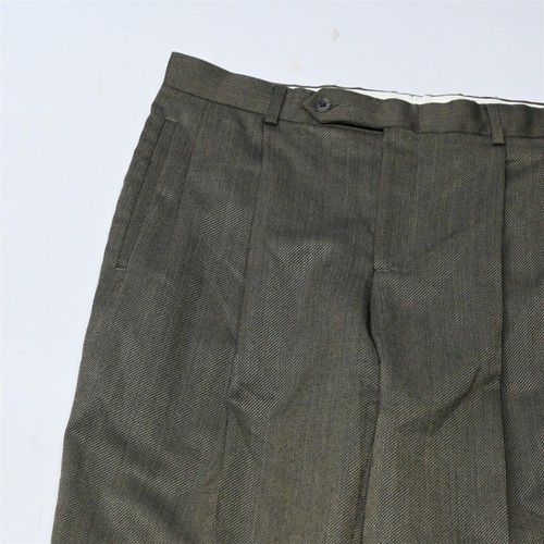 Vtg J. Ferrar 38R 32x30 Brown Basketweave Wool Mens Jacket Pants Suit - Picture 9 of 12