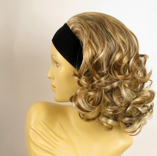 turban chimio cheveux bouclé blond clair méché cuivré clair chocolat ema 15613h4 - Imagen 2 de 7