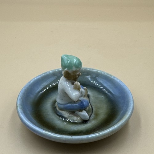 Duende de la suerte/sastre Wade vintage años 60 con plato de sombrero verde raro - Imagen 3 de 4