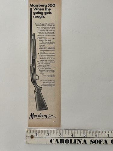 Vintage 1971 Mossberg Model 500 Shotgun Print Ad - Bild 2 von 3