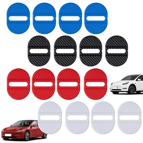 4x Car Door Lock Protective Cover Plastic Cushion Anti Rust Sleeve Accessories - Picture 2 of 15