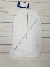 Tailored Sportsman ICEFIL Long Sleeve Ziptop Shirt - White/Gold