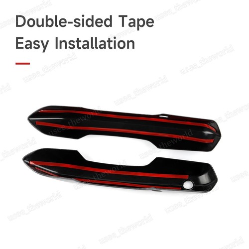 2x Carbon Fiber Car Exterior Door Handles Cover Trim For Ford Mustang 2024 2025 - Picture 10 of 13