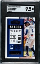 2020 Panini Contenders #31 Ozzie Albies Season Ticket PURPLE SGC 9.5 MINT+