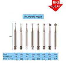 Dental Round Carbide Bur for Slow Speed Latch Type Handpiece RA 1 - 8 Burs