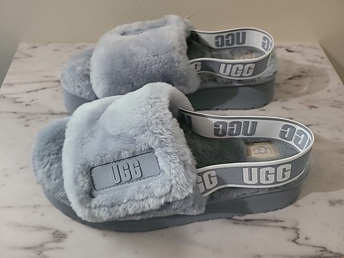 UGG grau, Damen Lammfell Hausschuhe Sandalen Größe US 9 - Bild 5 von 15