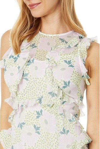 Ted Baker Calinia Lilac Multi Floral Chiffon Midi Maxi Dress Ted Size 1 UK 8 New - Picture 6 of 9