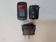 260B-4BBRN12 SIGMA SWITCHES REPLACEMENT WITH SPST BLACK BODY ON OFF RED LIGHTED