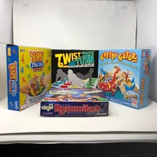 (4) Pc Lot Family Board Games Rummikub | I Spy | Greedy Gator | Twist and Turn