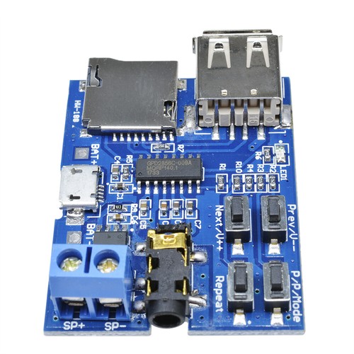 TF Card U Disk MP3 Format Decoder Board Aamplifier Decoding Audio Player Module - Zdjęcie 12 z 12