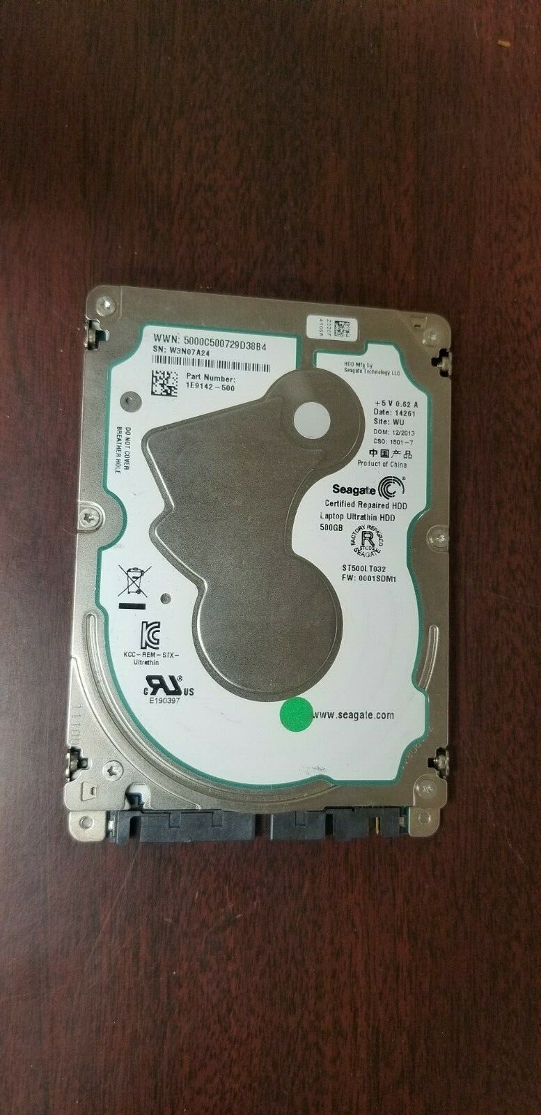 Seagate ST500LT032 2.5" 500GB SATA Laptop Drive