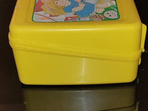 Porta pranzo in plastica per bambini toppa cavolo 1983 vintage con thermos originale - Foto 12 di 14