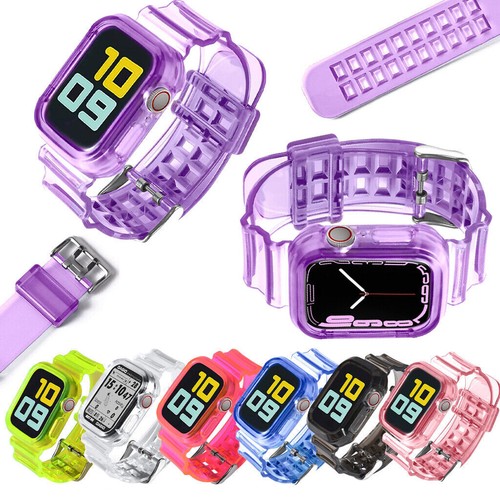 iWatch TPU Band Strap Bumper Case Protect Apple Watch Series 9/8/7/6/Ultra 41/45 - Picture 21 of 21