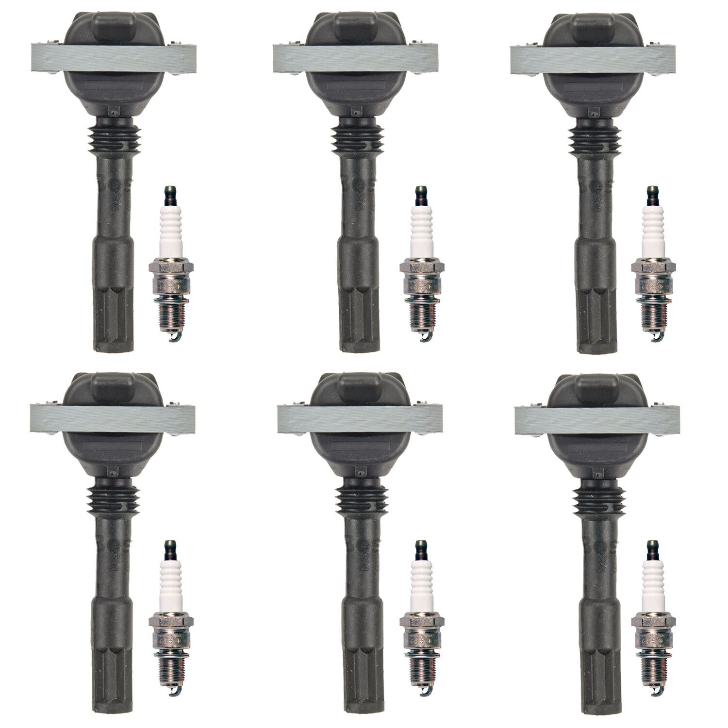 Bosch 6 Ignition Coil Denso 6 Iridium TT Spark Plug Kit For 164 3.0 V6 1993