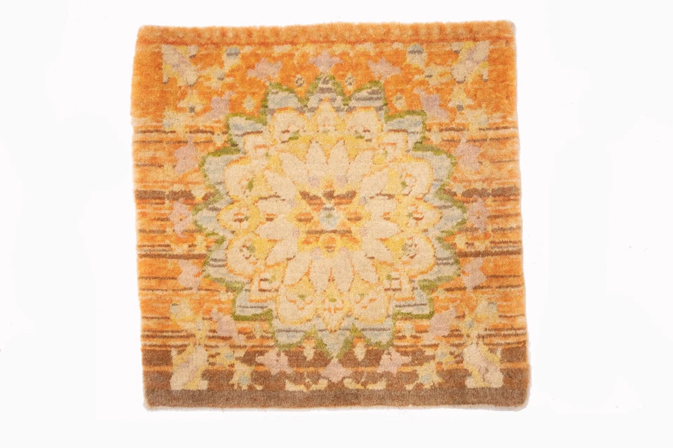 Handgetufter Teppich aus "Wolle auf 50 X 50  cm - Bild 3 von 4