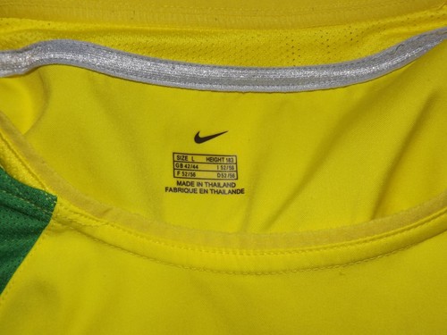 2002-04 Brazil - Ronaldo #9 Home Nike (L) Shirt Jersey Trikot Maglia Camiseta 34 - Picture 4 of 6