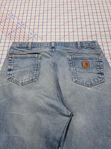 Carhartt Mens Traditional Fit Jeans Size 38 X 33 Measured 100% Cotton Distressed - Foto 14 di 16