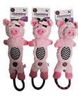 Dog Pet Squeaker Large Pink Pig Pirate Plush Toys Wholesale Lots 3~12pack
