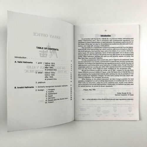 Assay Office List of Hallmarks Valid in the Czech Republic | Prague, 1993 - Picture 4 of 11