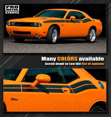 Dodge Challenger Factory R/T Style Dual Side Stripes 2011
