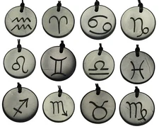 Shungite Emf Protection Necklace EMF Jewelry Stone Pendant Zodiac Sign Style 1pk