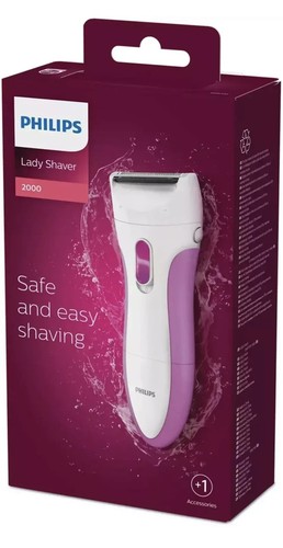 Philips Lady Shaver Wet And Dry SatinShave Essential Electric, Pink - HP6341/02 - Picture 2 of 5