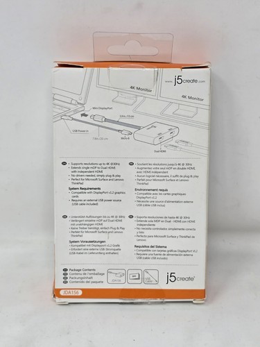 j5create Mini DisplayPor to Dual HDMI Adapter JDA156 - Picture 2 of 8