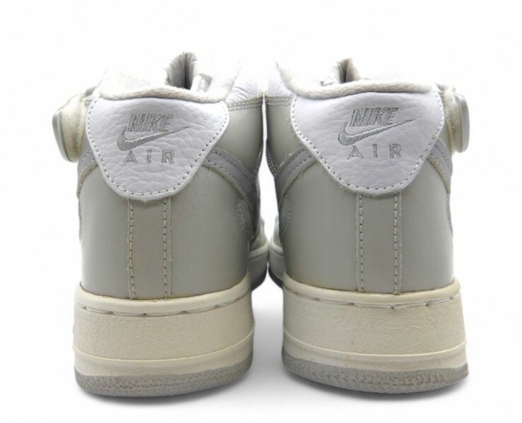 Size 9 Nike Air Force 1 SC Mid Gray White 630125-107 Size 9 Nike Air Force 1 SC Mid Gray White 630125-107