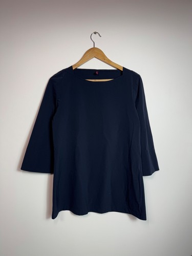 Katharina Hovman Damen Nylon Avantgarde dunkelblau Bluse Tunika Größe L