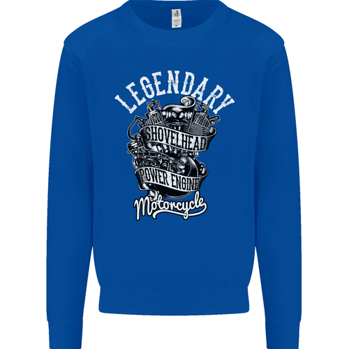 Legendary Shovelhead Biker Kids Sweatshirt Sweater - Picture 37 of 92