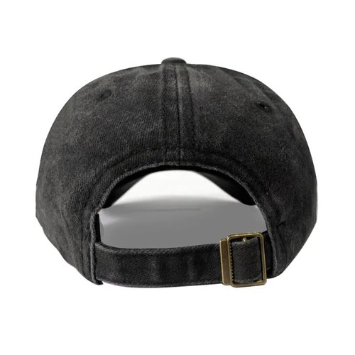 Cross Embroidered Christian Black Baseball Cap, Adjustable Hat, Jesus, Church - Picture 4 of 4