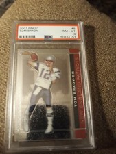 2007 Topps Finest TOM BRADY #8 PSA 8 nm-mt 8 