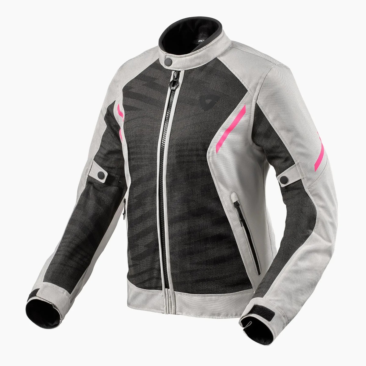 GIACCA MOTO DONNA REV'IT TORQUE H2O LADY NERO-GRIGIO CHIARO