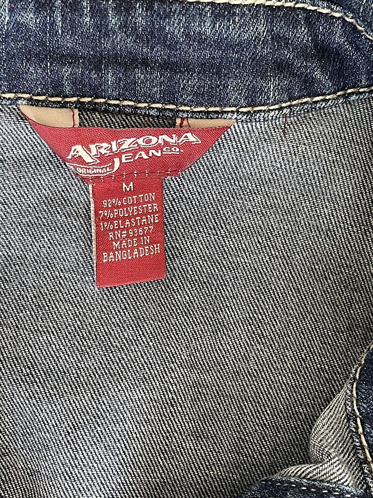 Arizona Denim Blue Jean Jacket Size M - image 2